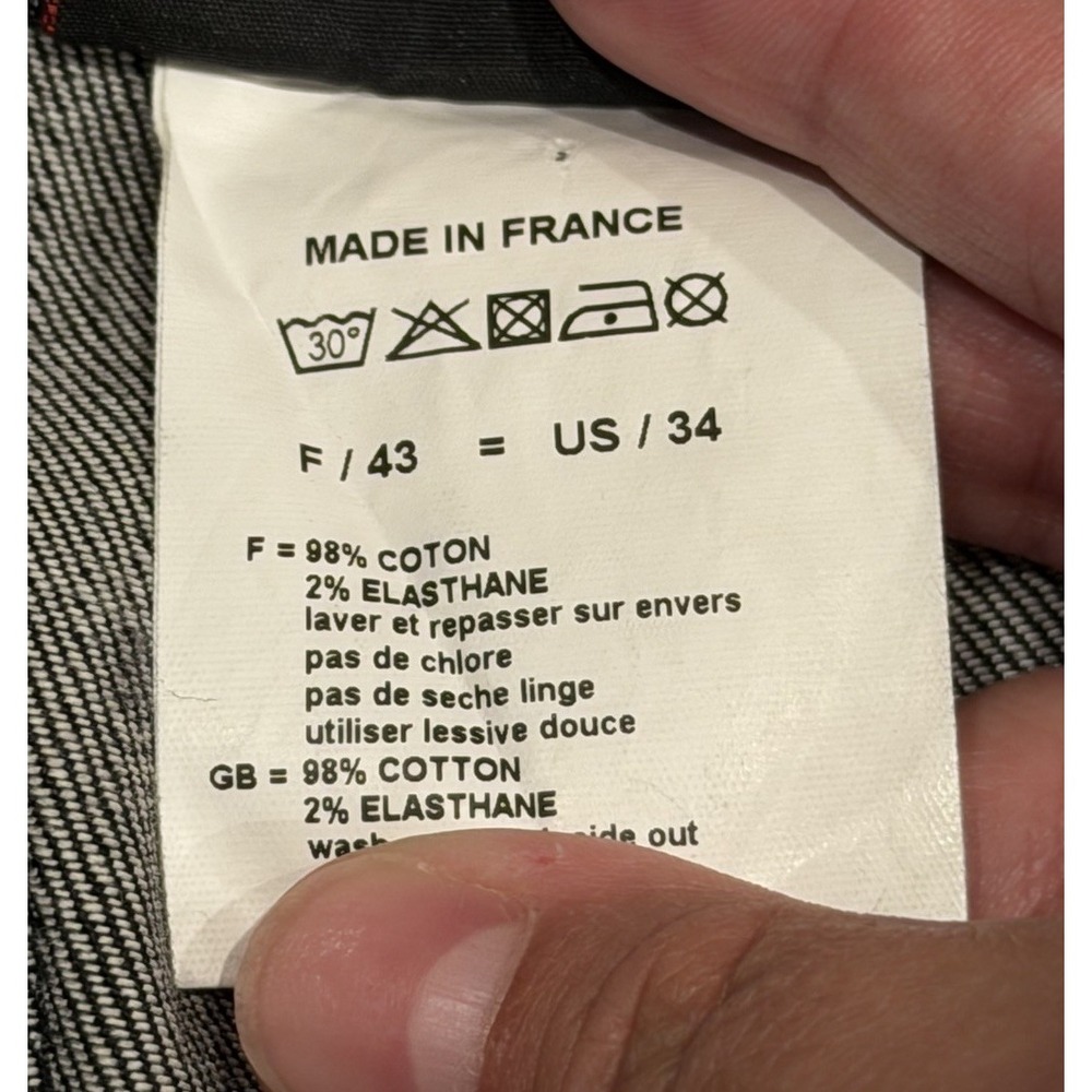 Vetra Cotton Jean Pants French Workwear Hook Fastened Size 34 (W 34in X L 39in) - Picture 5 of 9